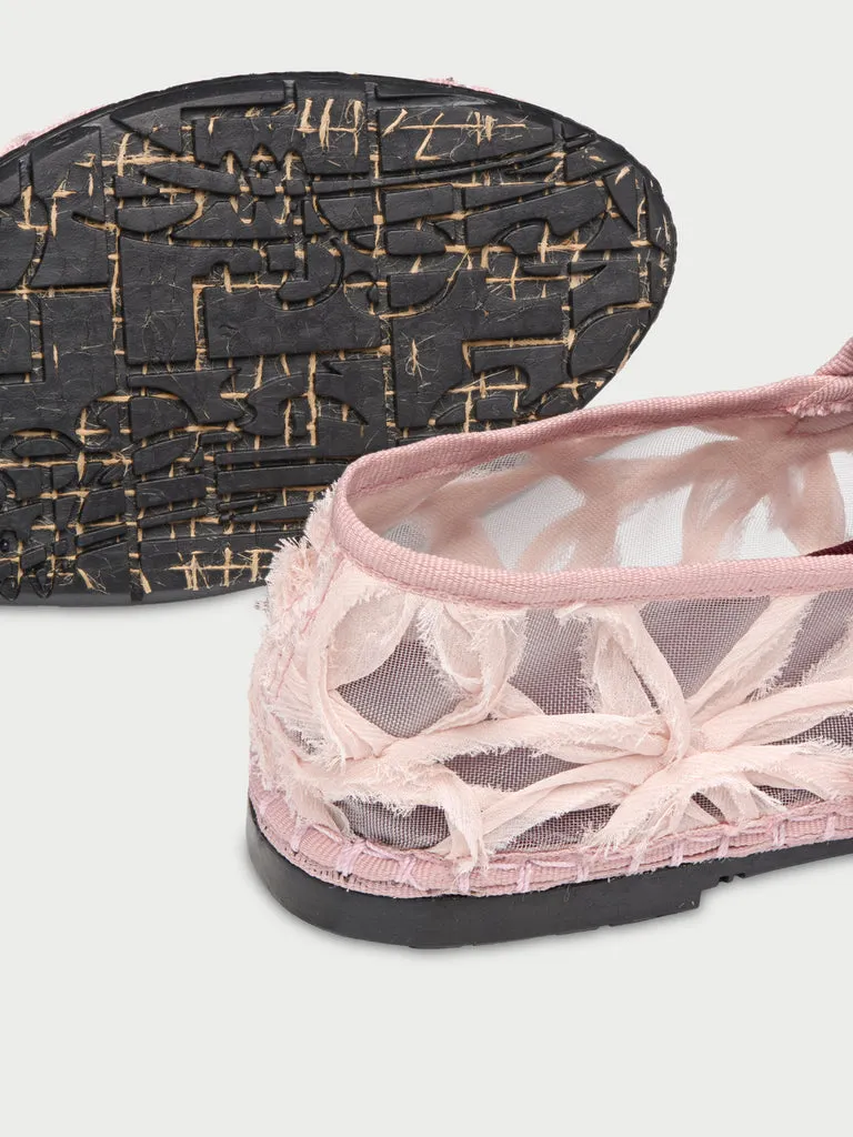 Flagelus Pierre Lace Pink balerini dantela roz