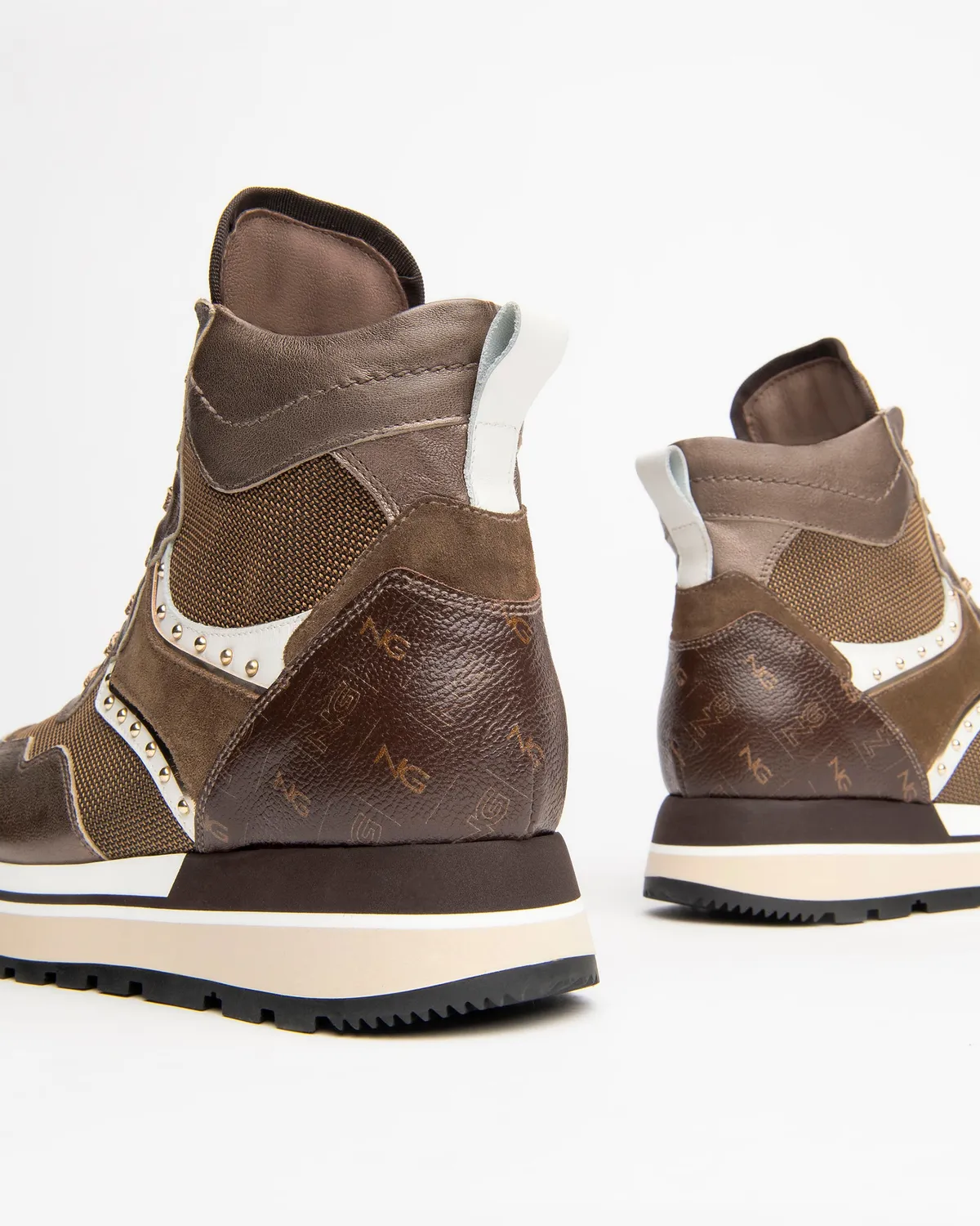 NeroGiardini sneakers dama inalti piele fermoar