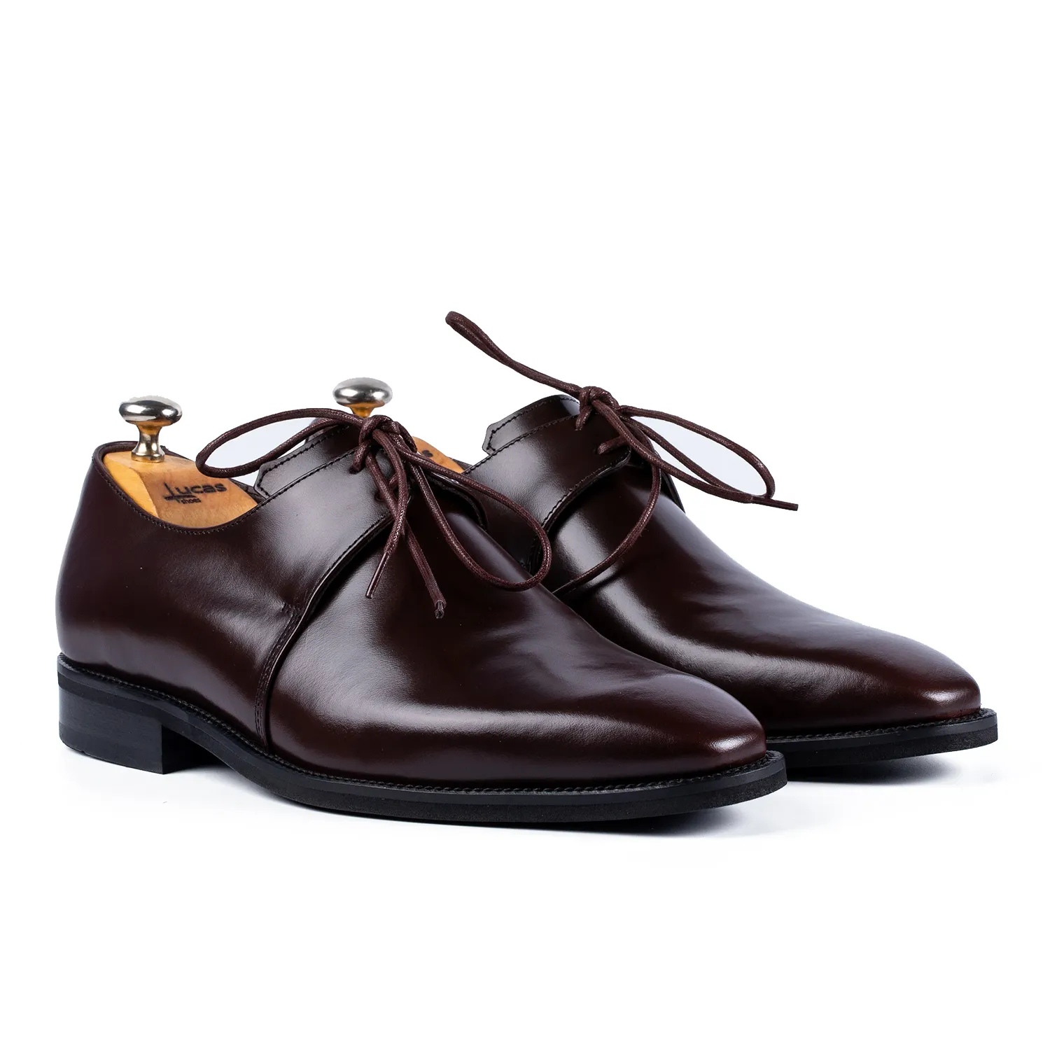 Lucas Shoes Elegant Derby Arca Marone pantofi maro piele