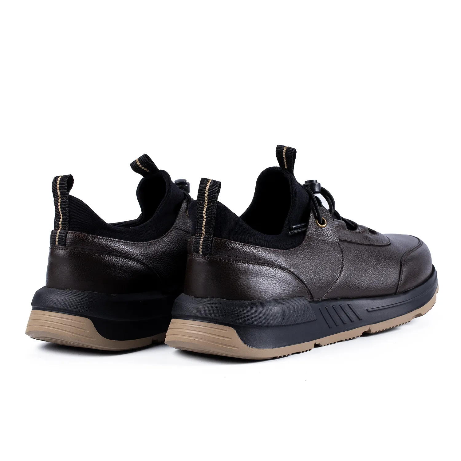 Lucas Shoes Sneaker 520 maro bizon piele