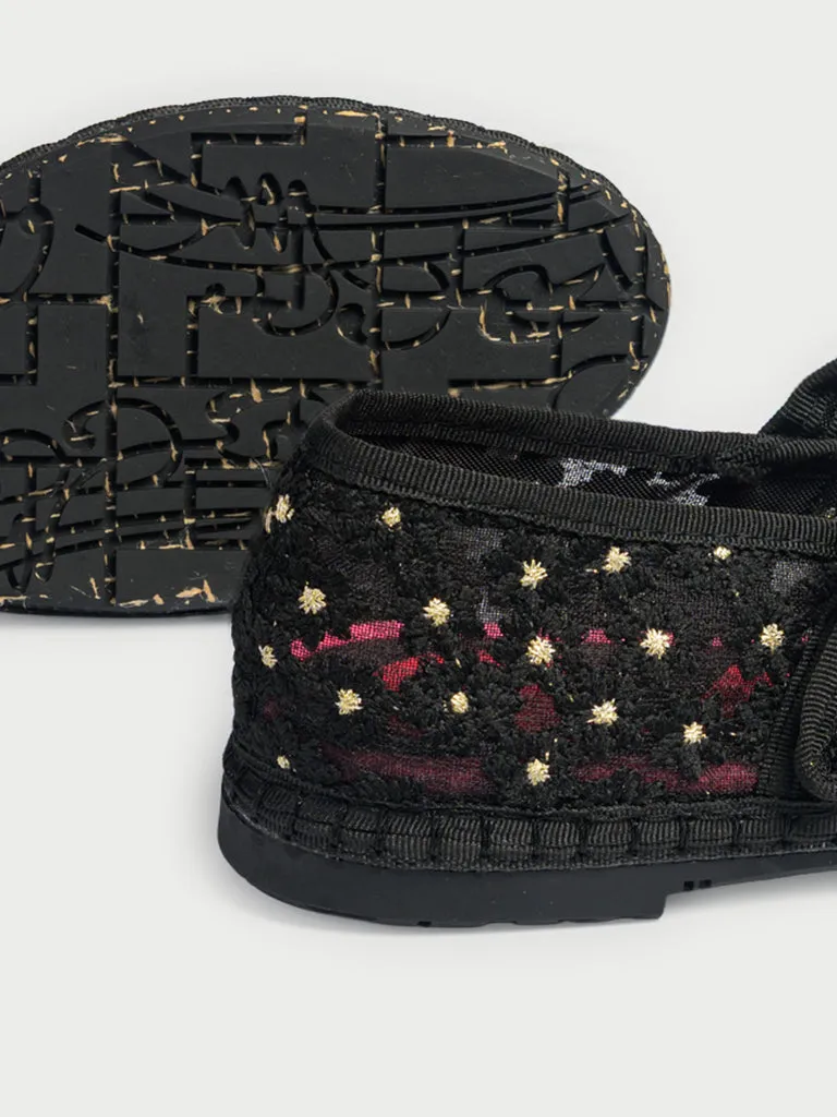 Flagelus Pierre Marguerite Black balerini mesh