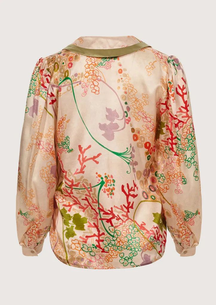 Flagelus Jeanne Baseball bluza matase bej