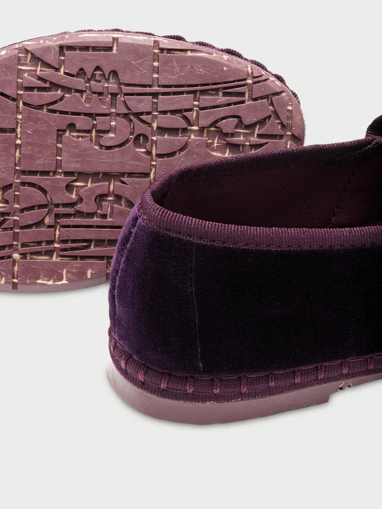 Flagelus Claire Aubergine pantofi Mary Jane catifea