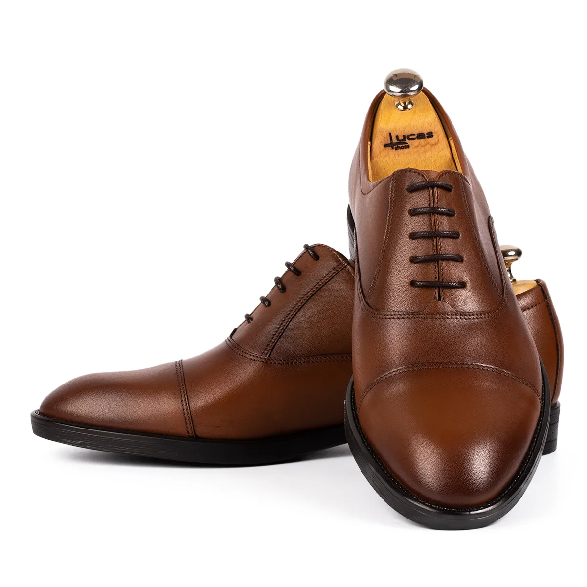 Lucas Shoes 347 Mod100 pantofi barbati coniac piele naturala