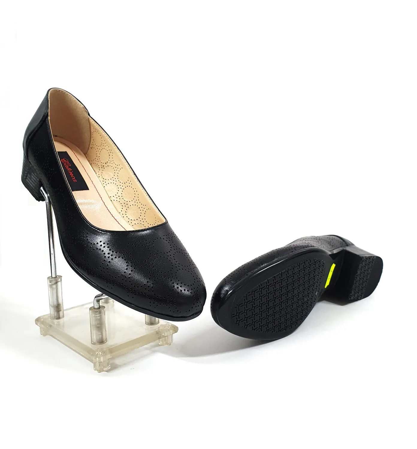 Catinca Shoes T9 N pantofi dama piele neagra perforata