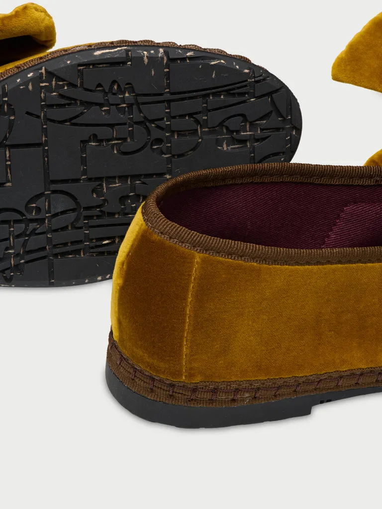 Flagelus Lyra Ochre slip-on ocru catifea funda