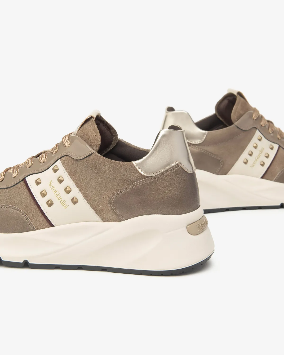 Sneakers damă NeroGiardini piele întoarsă toamnă-iarnă