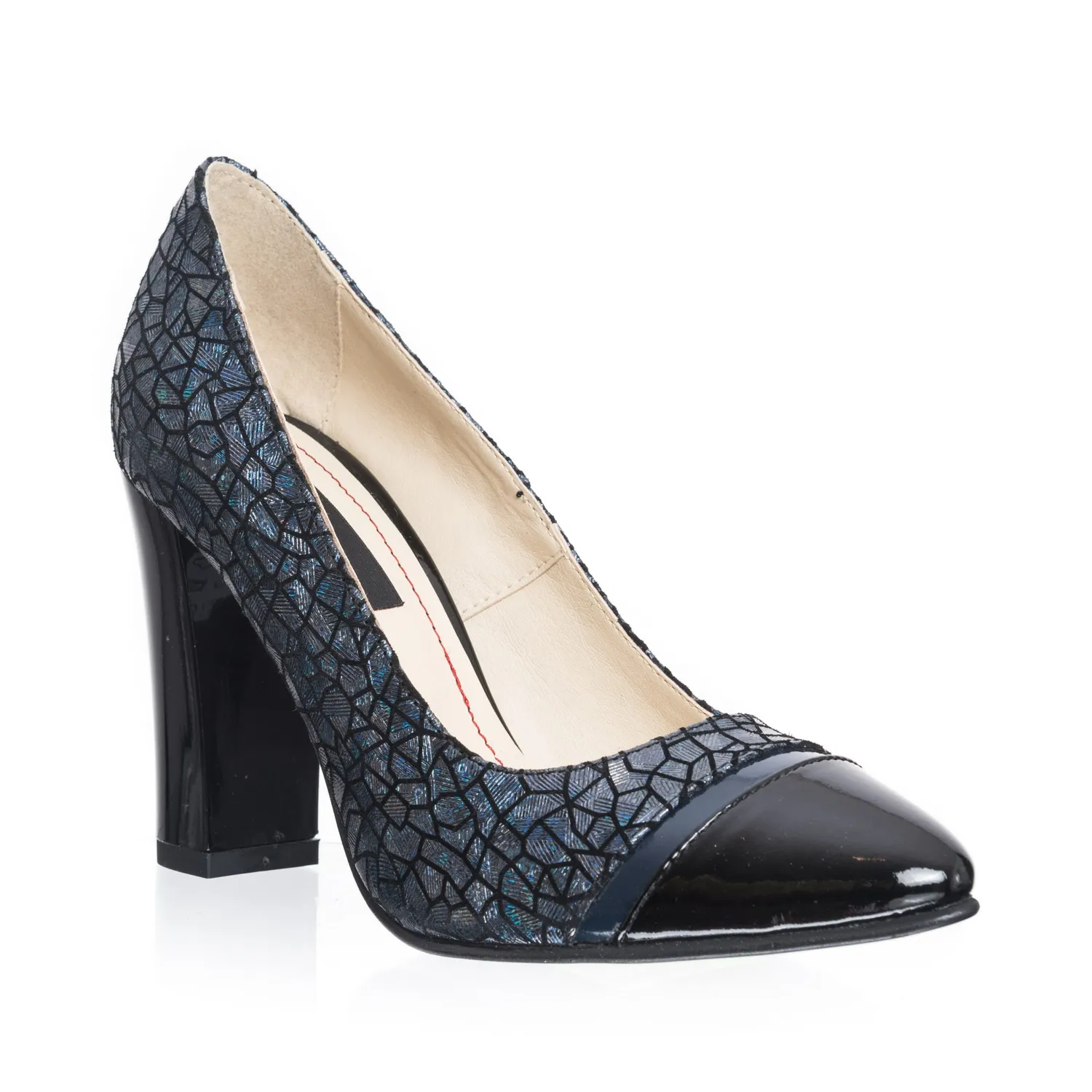 Catinca Shoes 2696 SANL pantofi piele solzi albastru