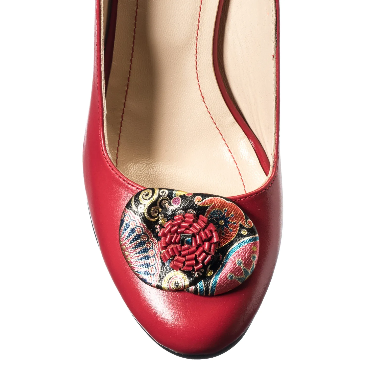 Catinca Shoes F5 R sandale dama piele naturala rosu
