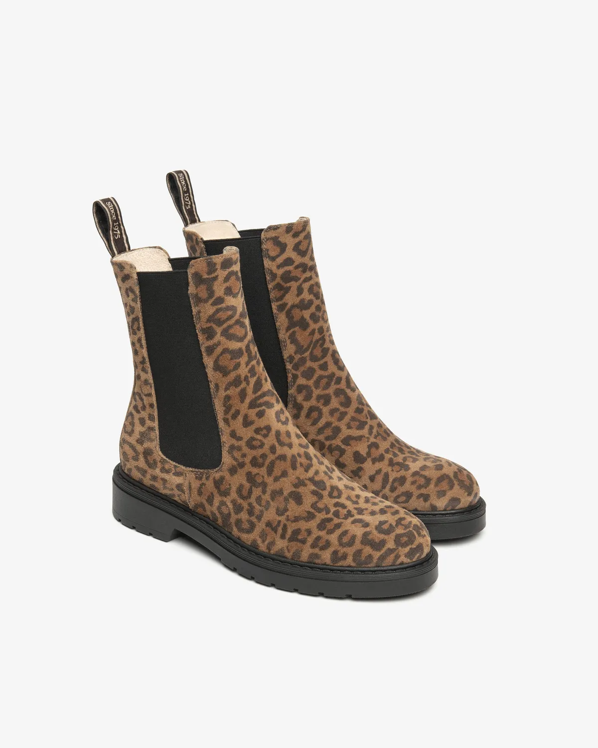 NeroGiardini botine chelsea piele intoarsa dama print