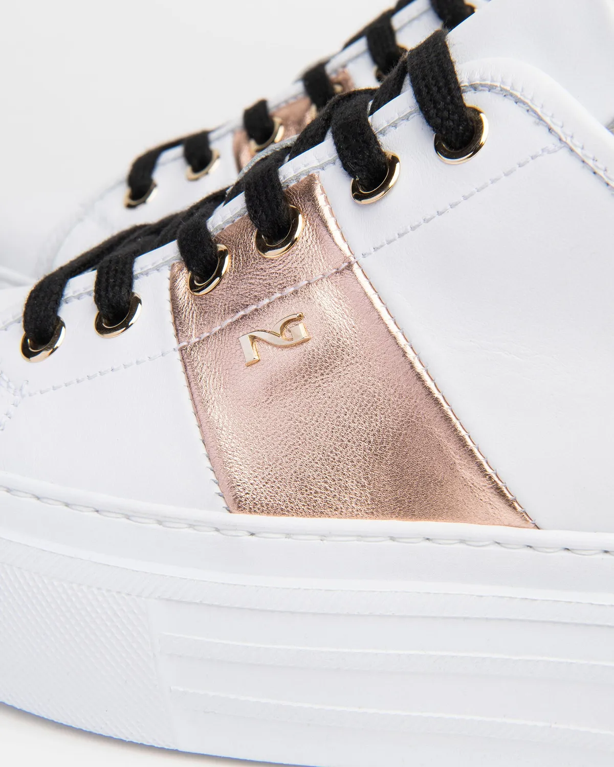 NeroGiardini sneakers dama piele albi platforma