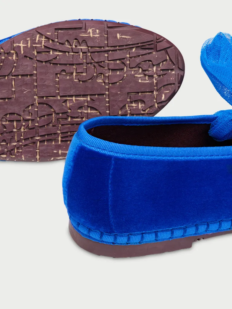 Flagelus Ginevra Electric Blue pantofi catifea albaștri