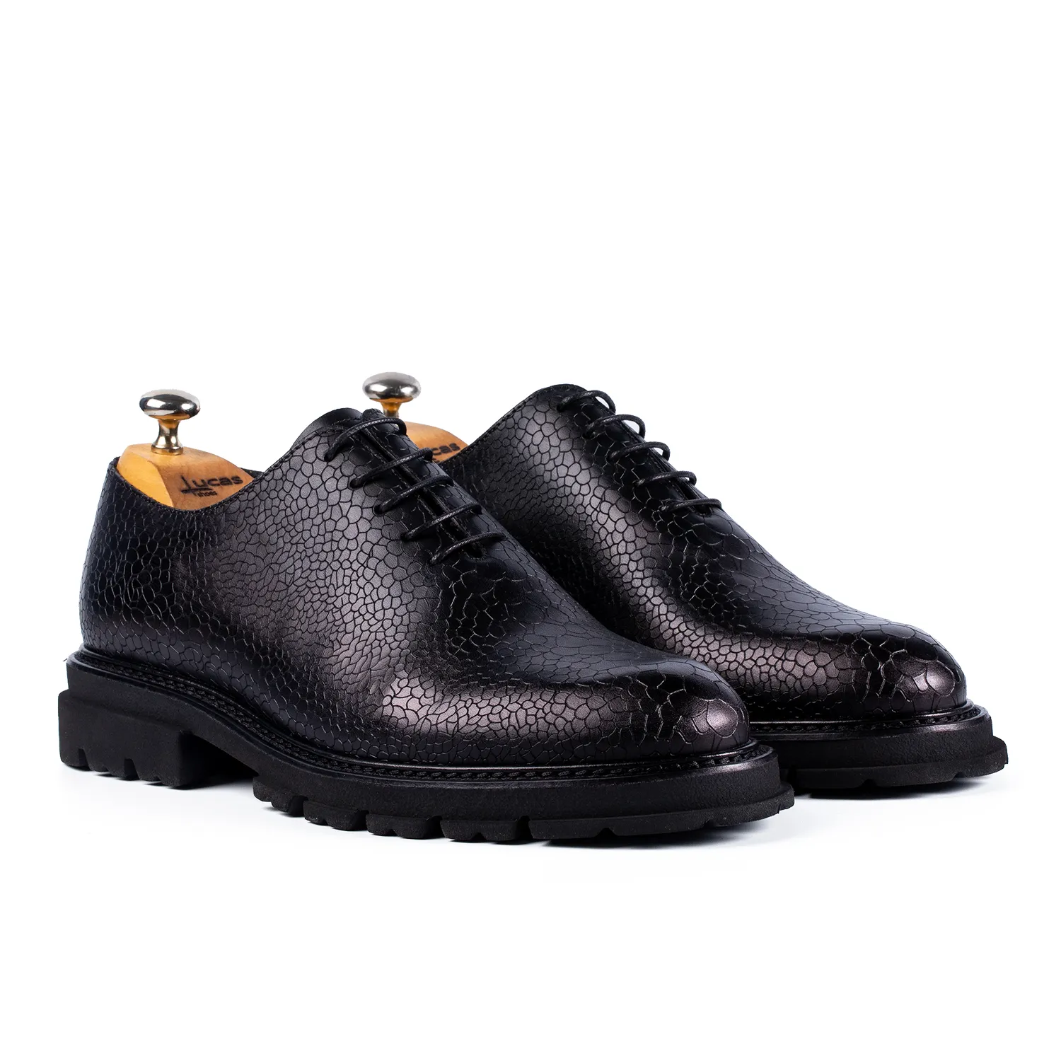Lucas Shoes Elegant 715 Ukr pantofi barbati negri piele