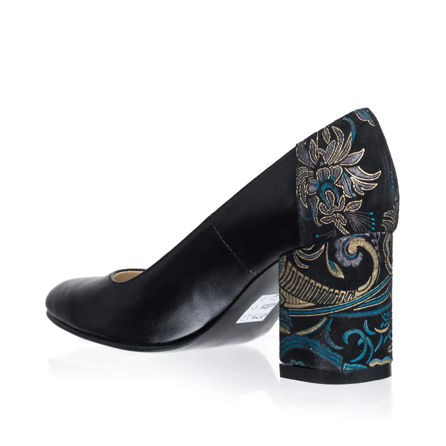 Catinca Shoes R12 NSN pantofi damă piele negru șal negru