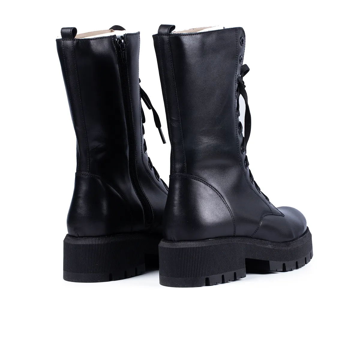 Lucas Shoes 402 ghete damă negru piele naturală