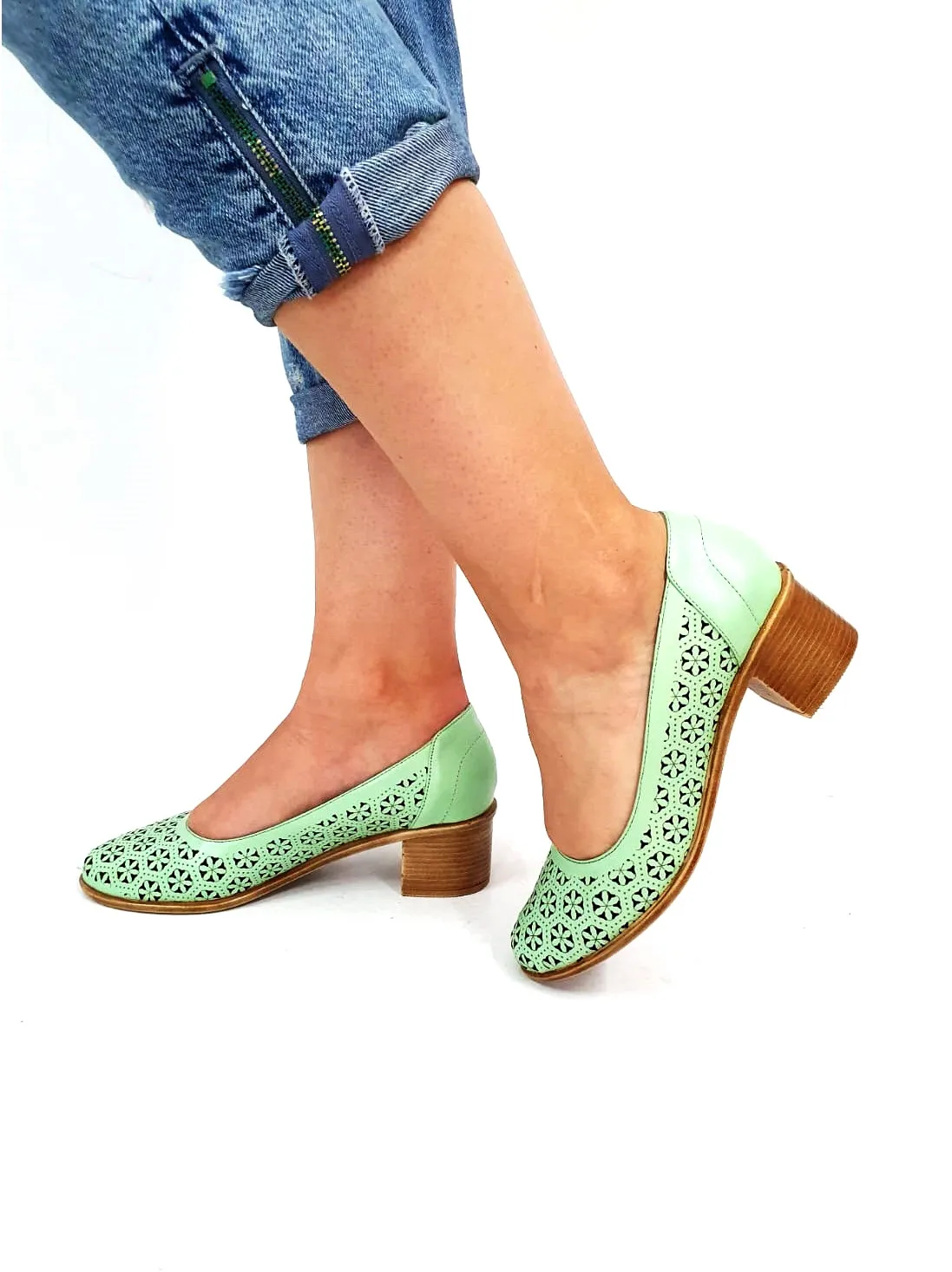 Catinca Shoes T15 VN pantofi dama piele naturala vernil perforati
