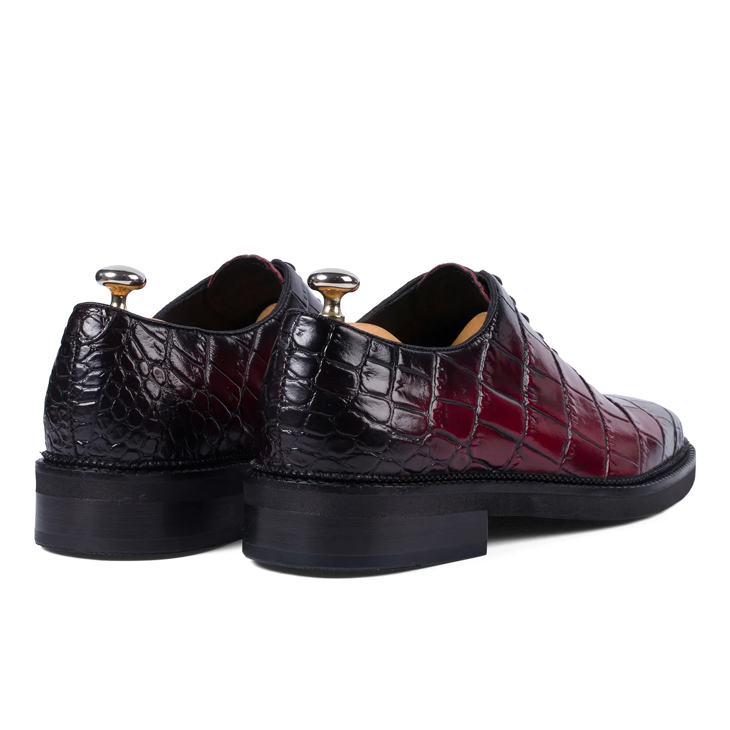 Lucas Shoes Elegant 725 Ukr Croco pantofi roșu piele naturală