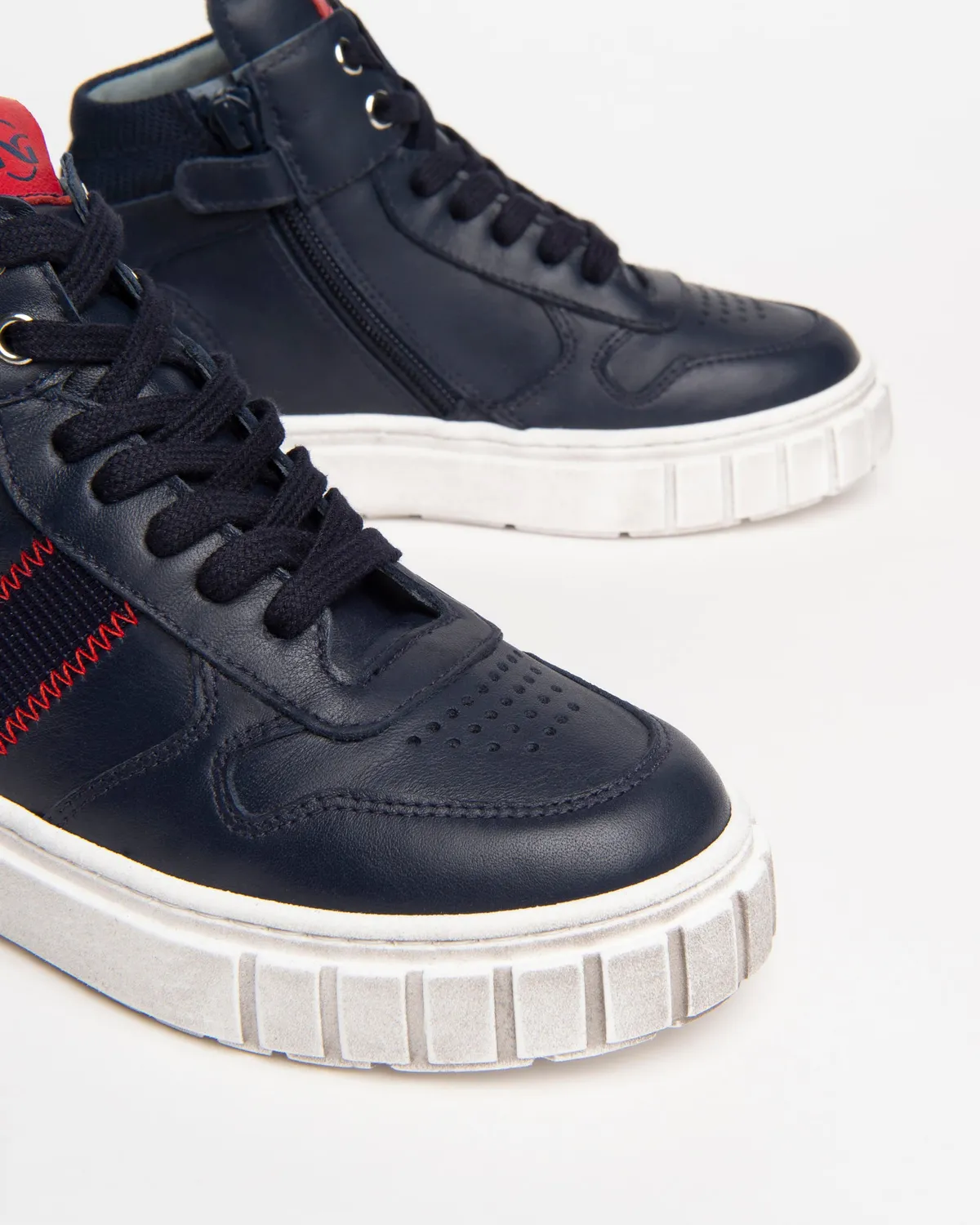 Sneakers băieți piele NeroGiardini cu fermoar