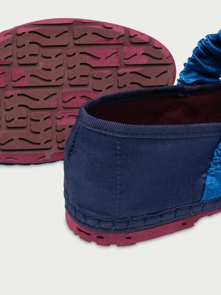 Flagelus Mafalda Blue pantofi bleumarin matase siret