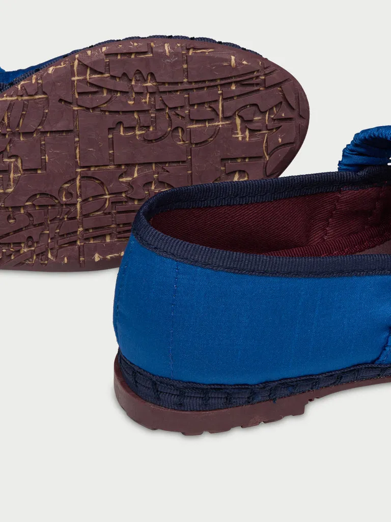 Flagelus Mafalda Blue Kids papuci catifea albastra
