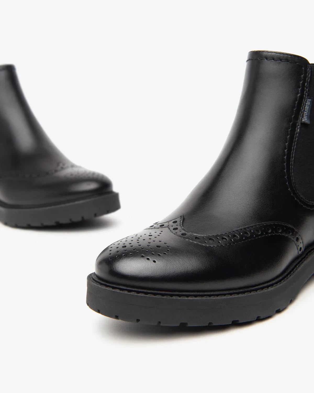 NeroGiardini Ghete Chelsea Piele Dama Toc 35 mm Brogue