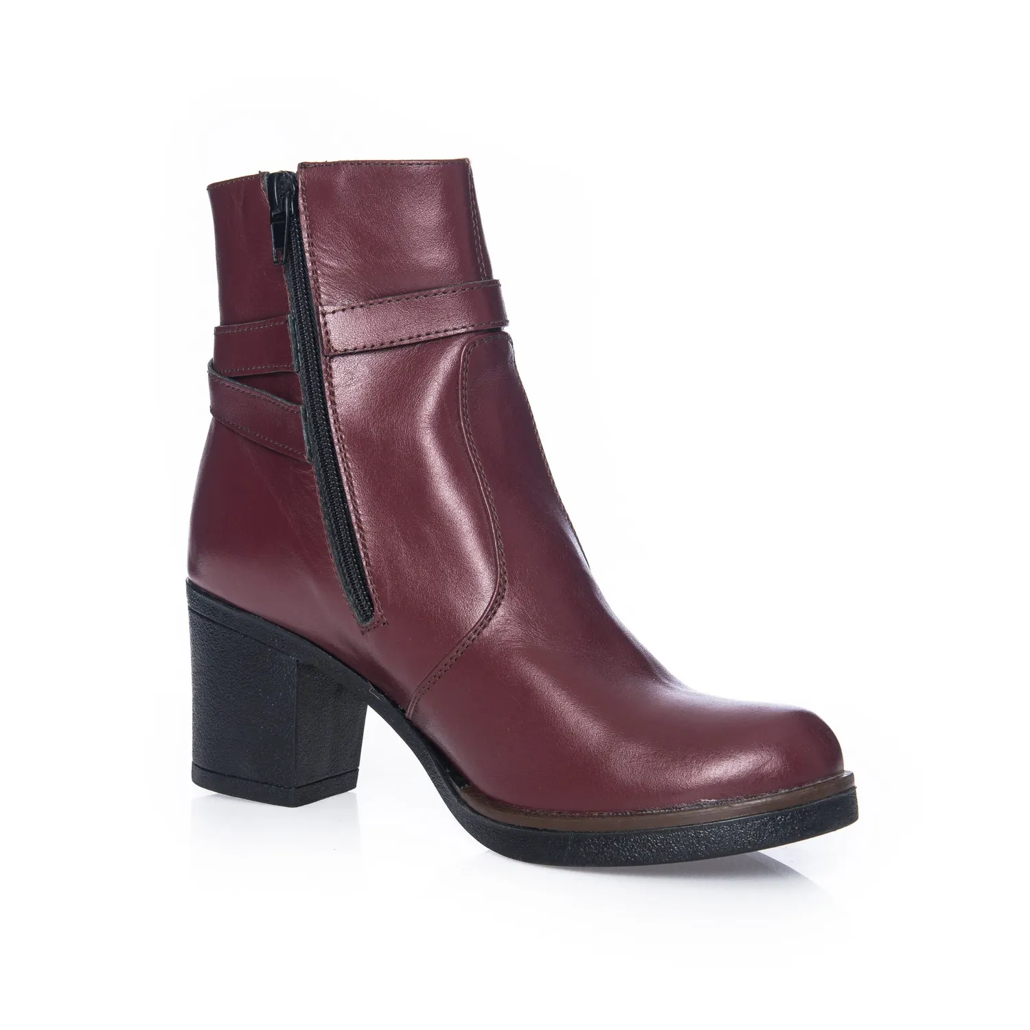 Catinca Bordo Box GX18 BB ghete dama bordo piele naturala