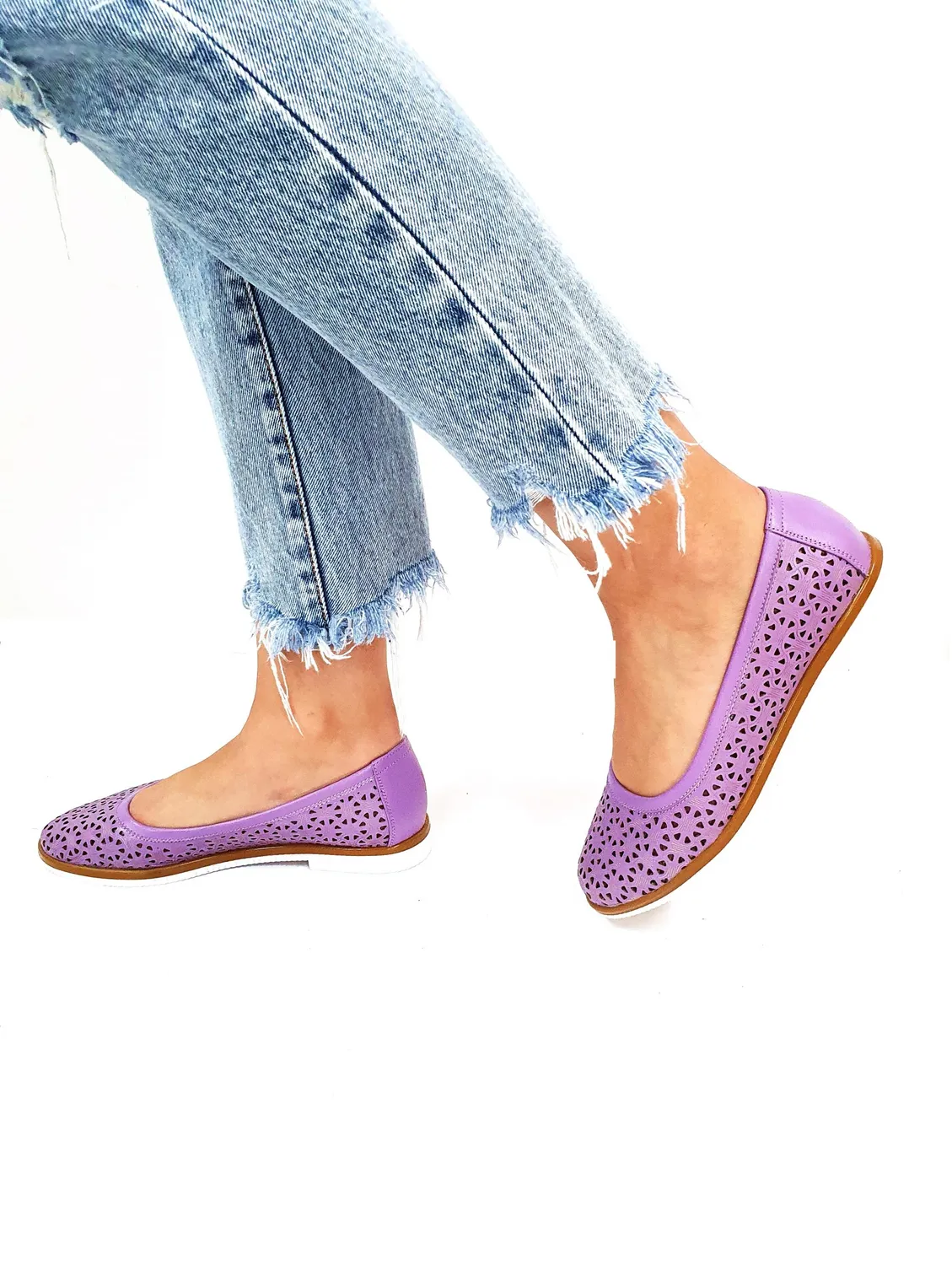 Catinca Shoes BL 4 L balerini piele naturala lila
