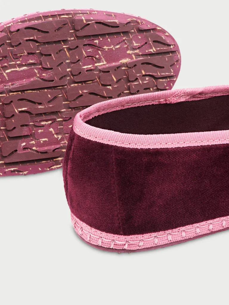 Flagelus Classic Meg slipper vișiniu catifea