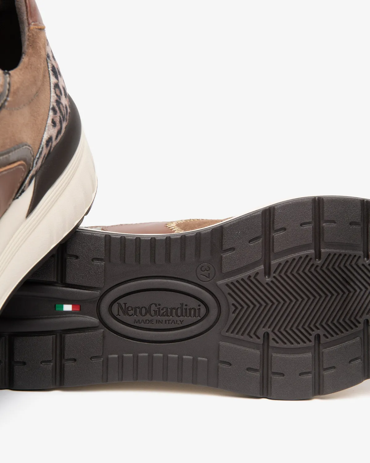 NeroGiardini Sneakers Dama Piele Intoarsa cu Platforma 60 mm