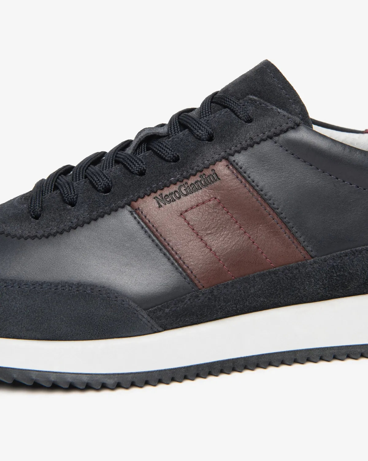 NeroGiardini sneakers barbati piele intoarsa casual