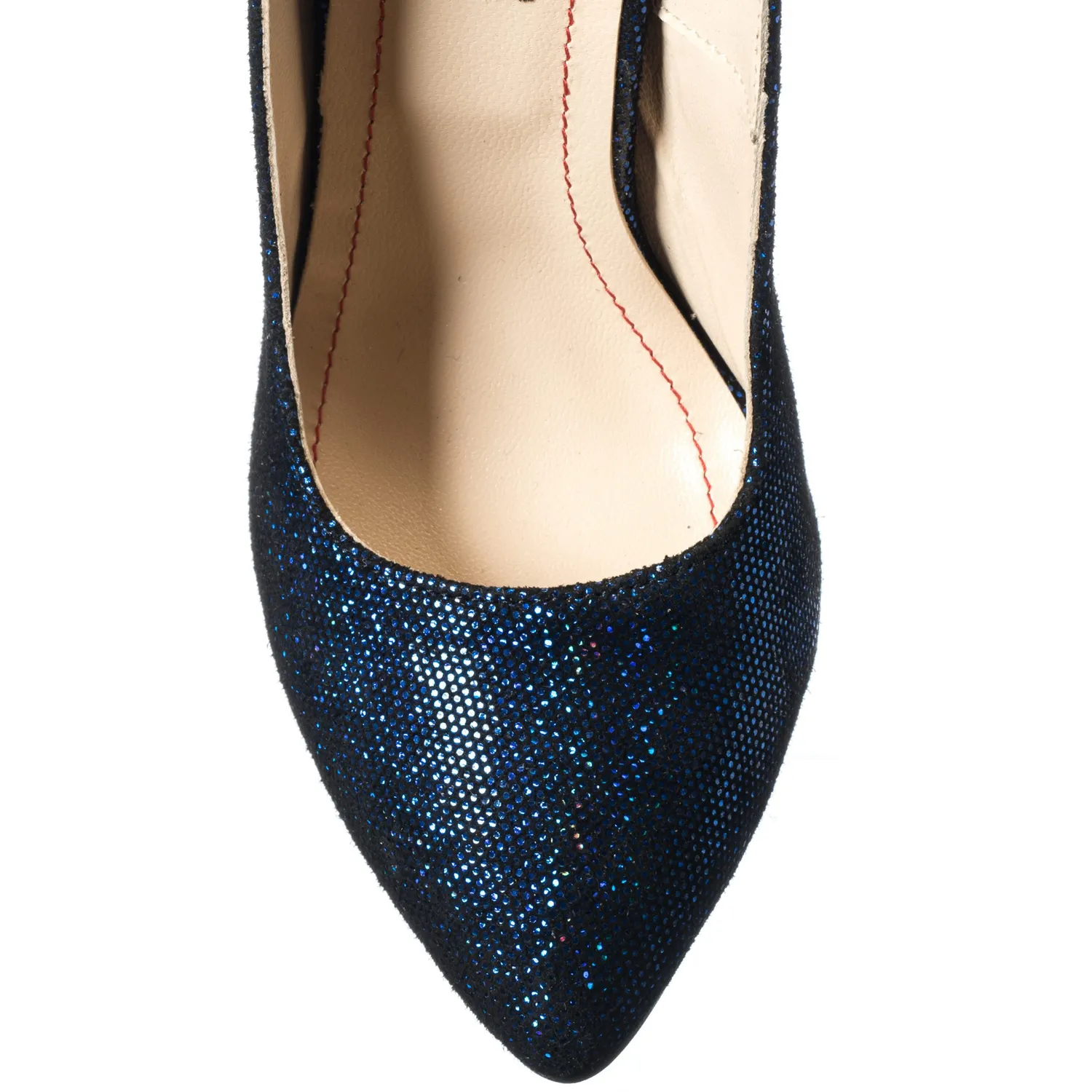 Catinca Shoes 269 ASC sandale damă albastru sclipici piele