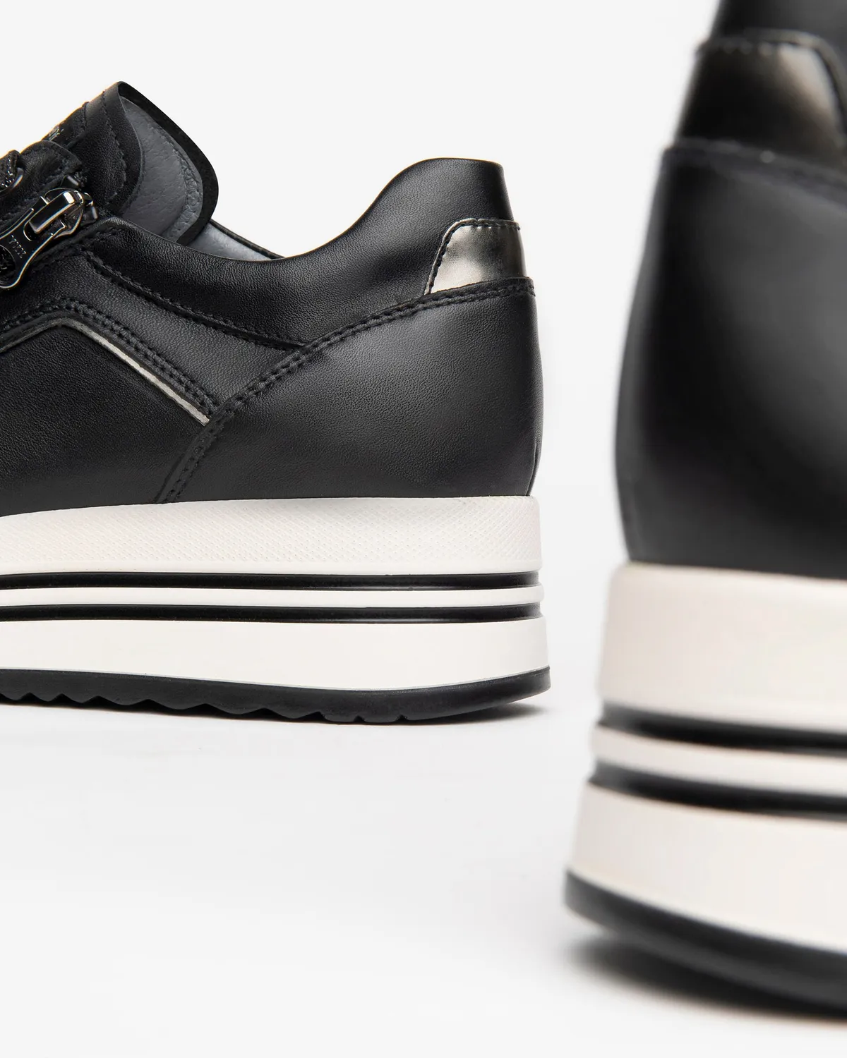 NeroGiardini sneakers piele damă platformă 4,5 cm