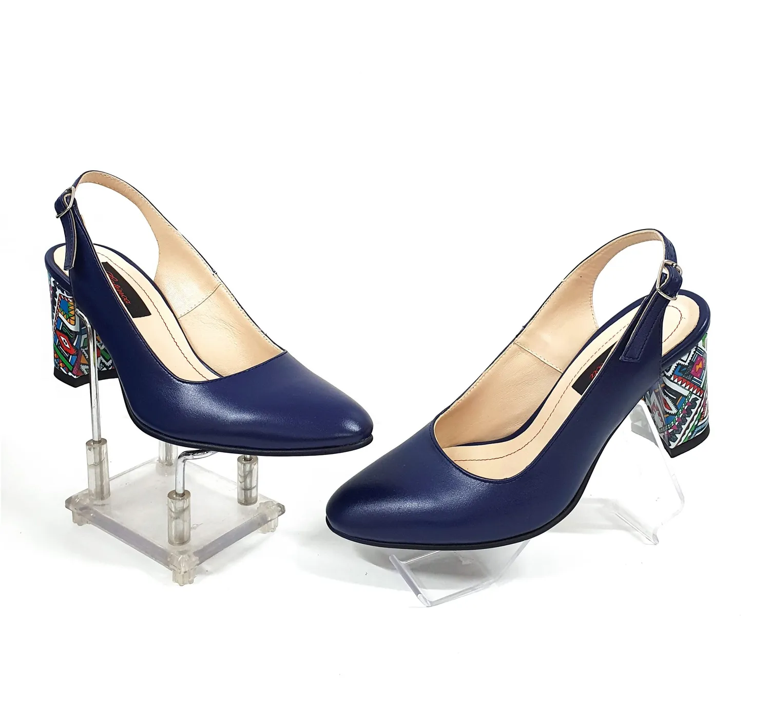 Catinca Shoes V7 BTMT sandale dama albastre piele naturala