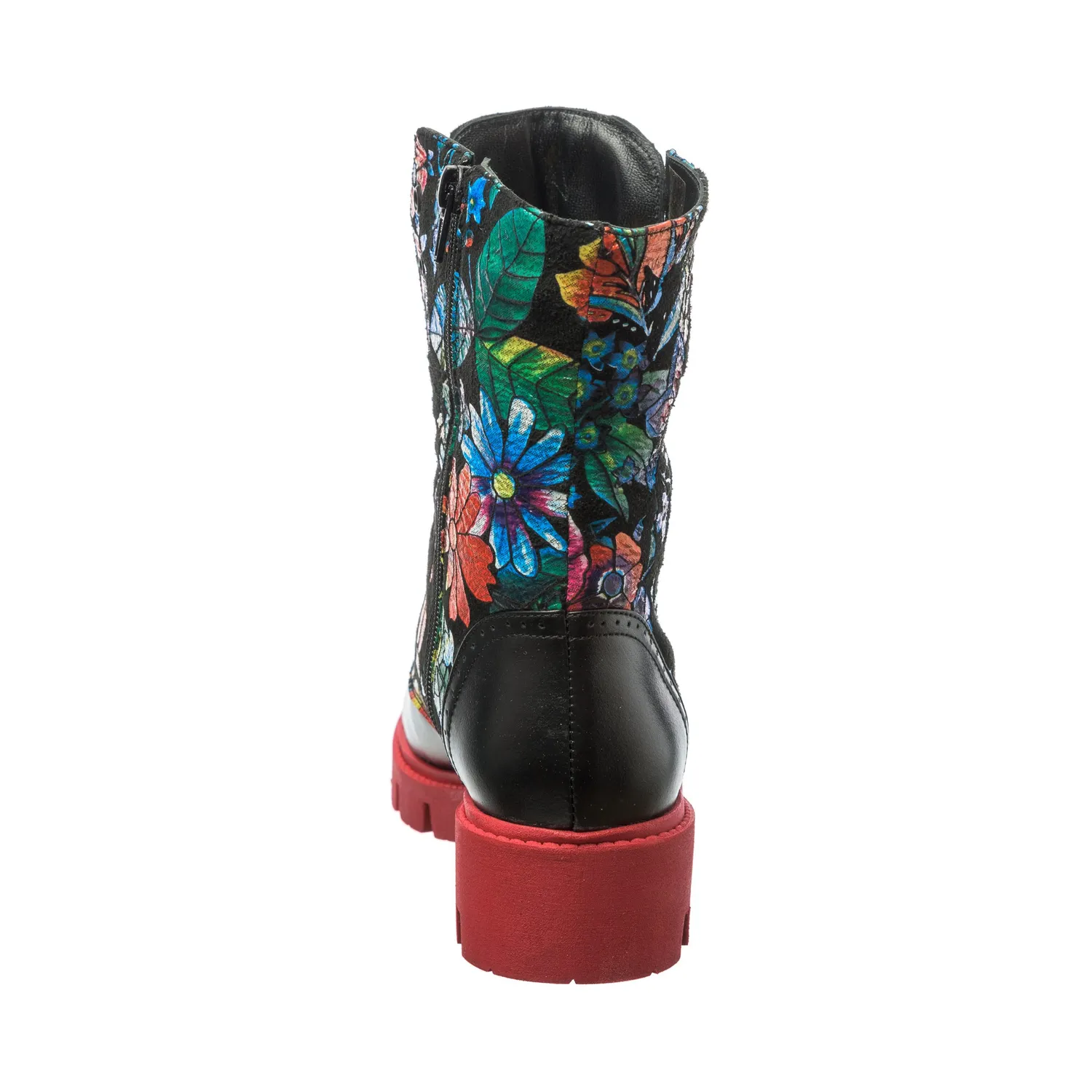Catinca Shoes BC4 NBFN bocanci dama negri flori piele