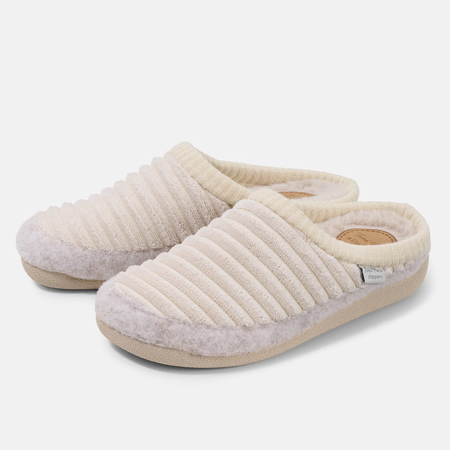 BÄR Lifestyle Malu papuci damă crem textil