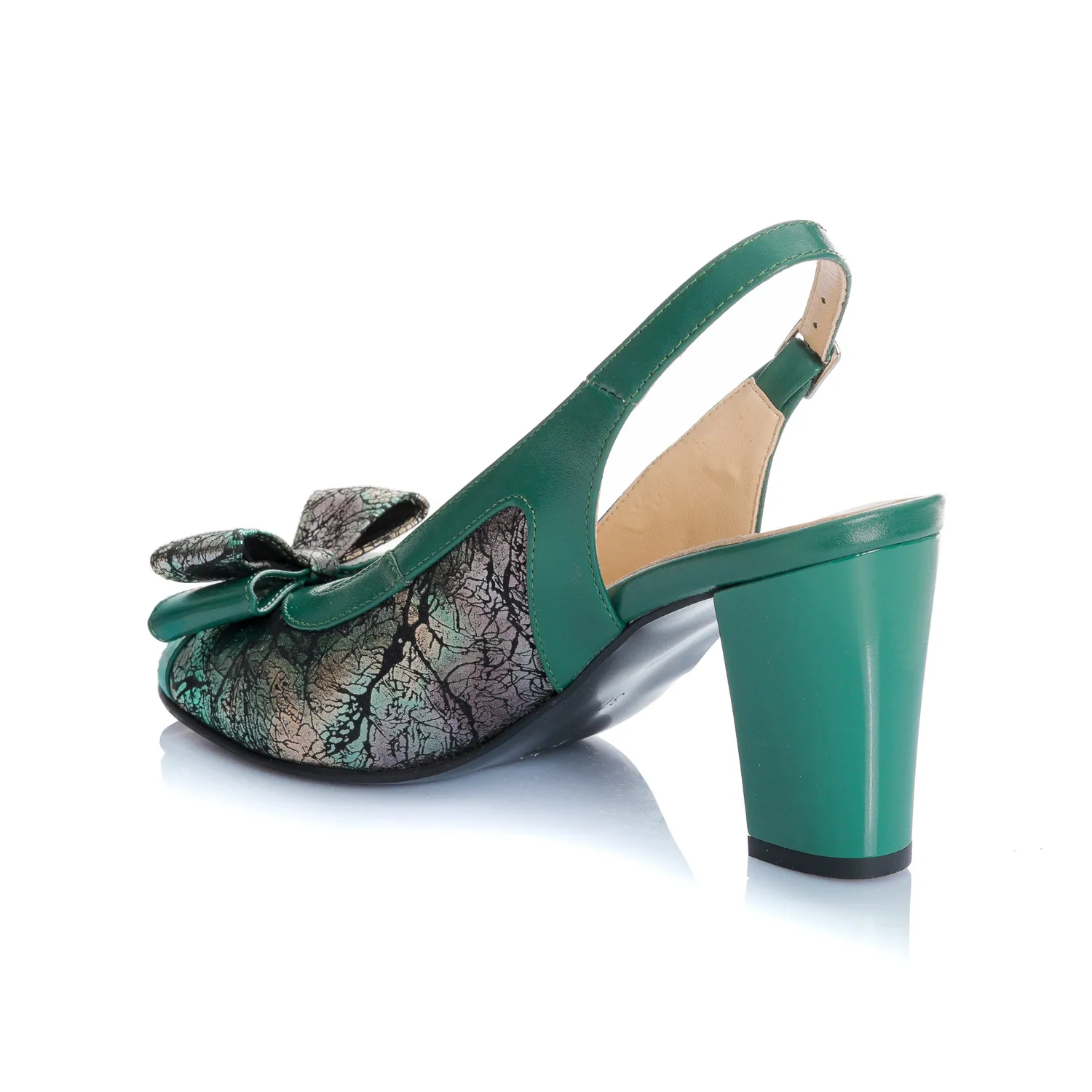 Catinca Shoes F22 VVS sandale dama verde piele naturala