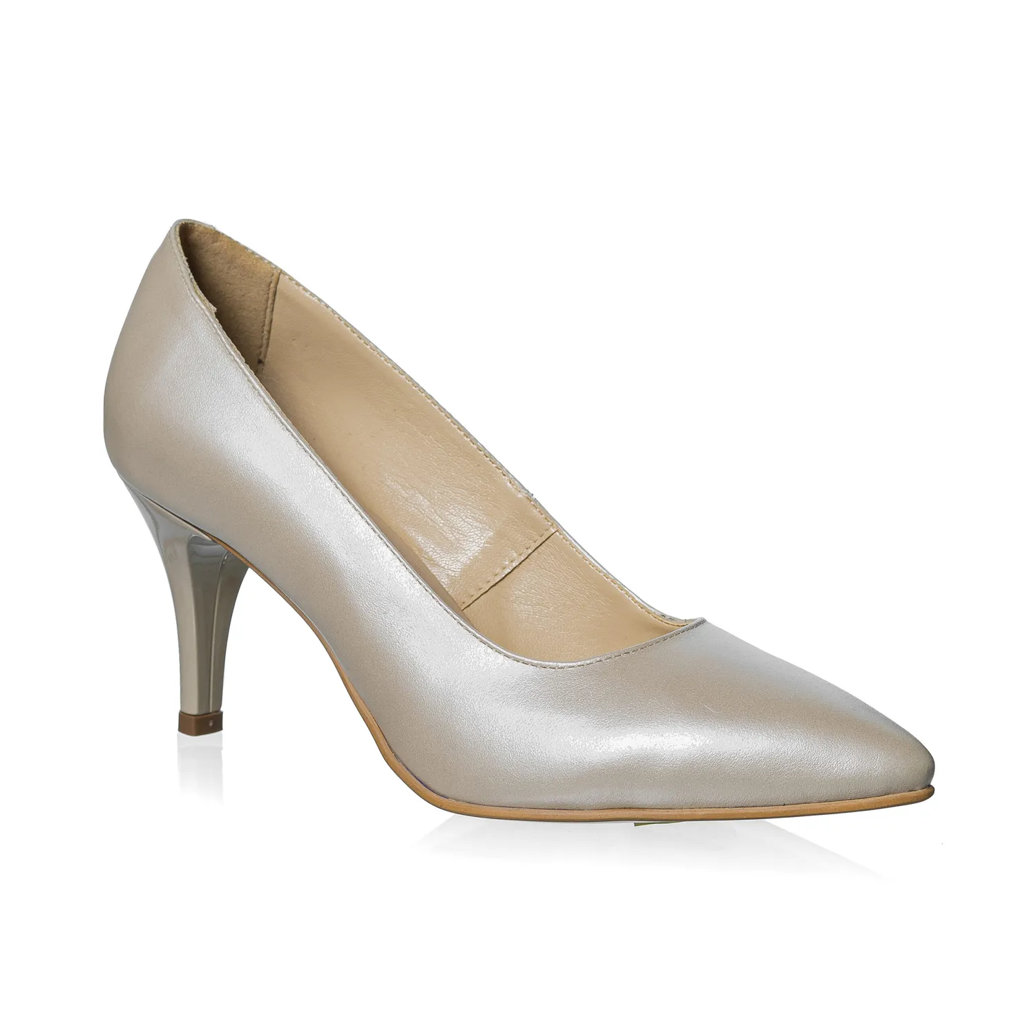 Catinca Shoes A17 BEJ pantofi dama piele bej sidef