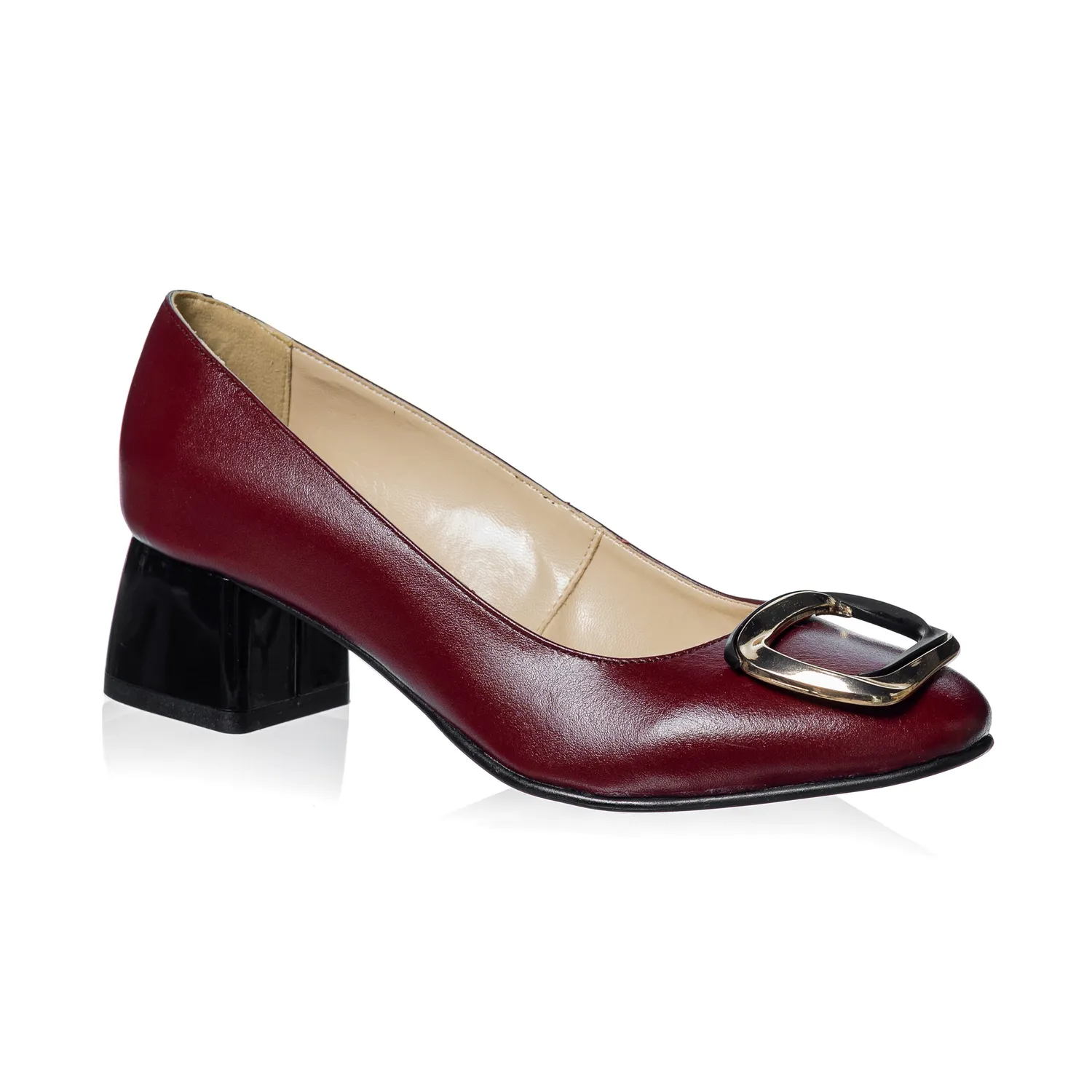 Catinca Shoes Bordo Box A40 B pantofi dama piele bordo