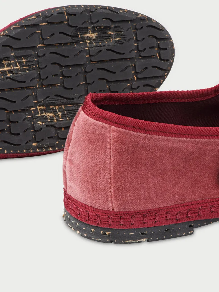 Flagelus Theresa Kids pantofi rosii catifea copii