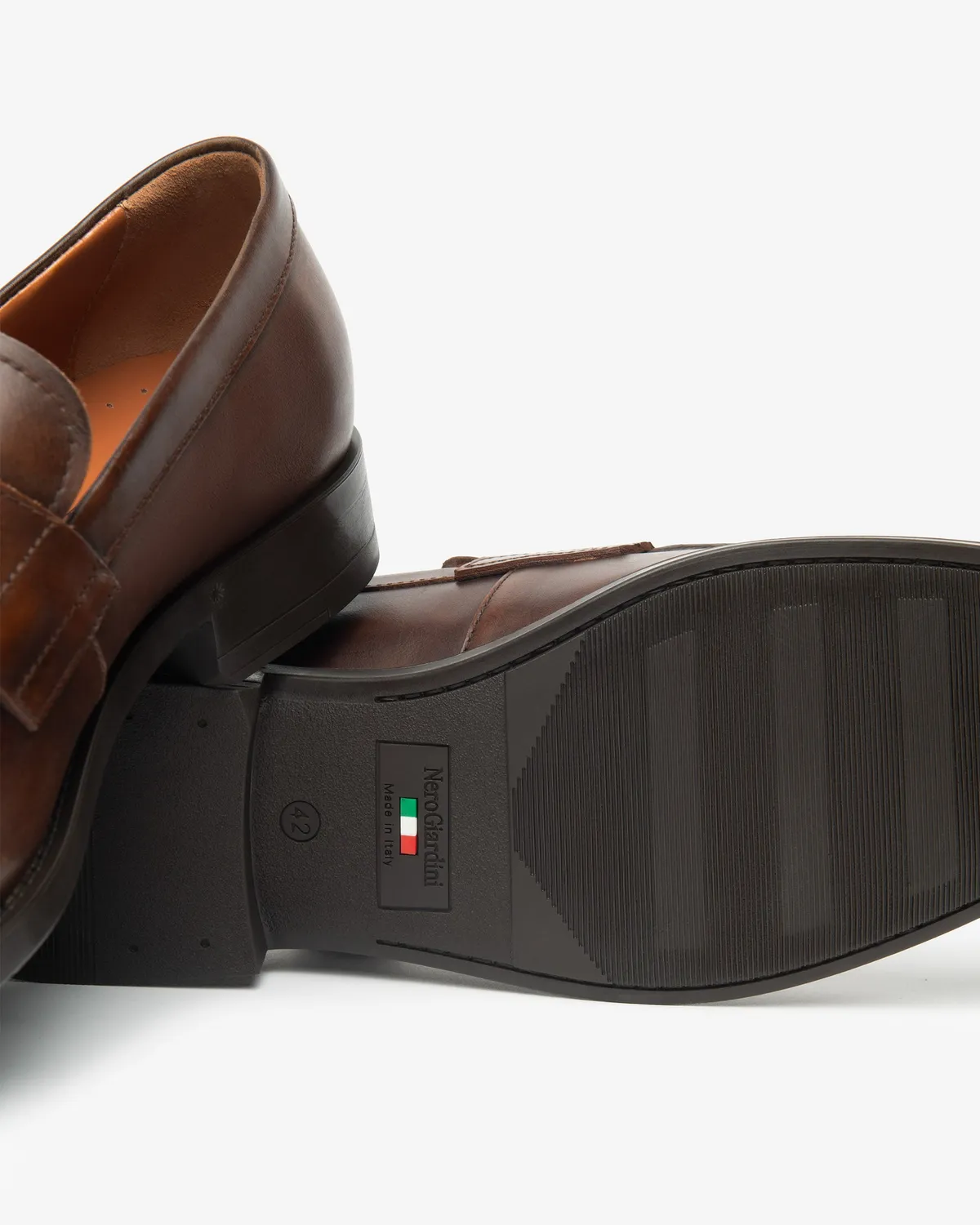 Mocasini NeroGiardini barbati piele penny office