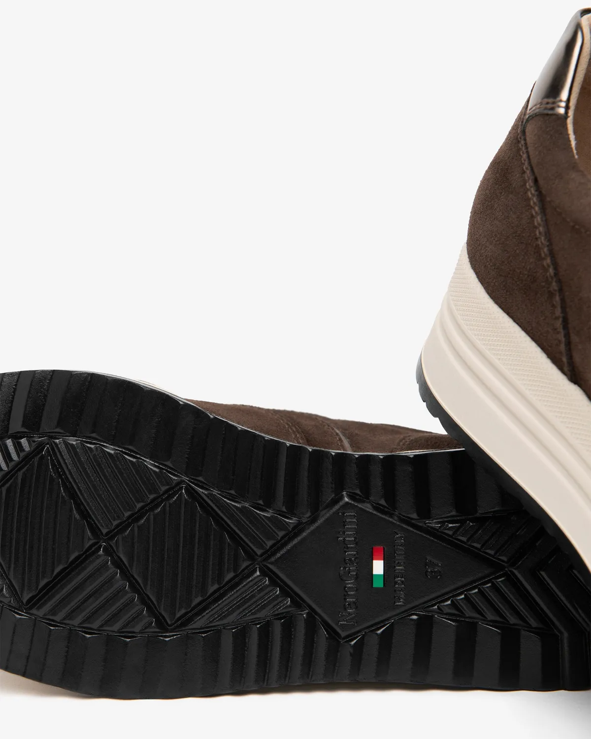 NeroGiardini sneakers platforma dama piele intoarsa 45mm