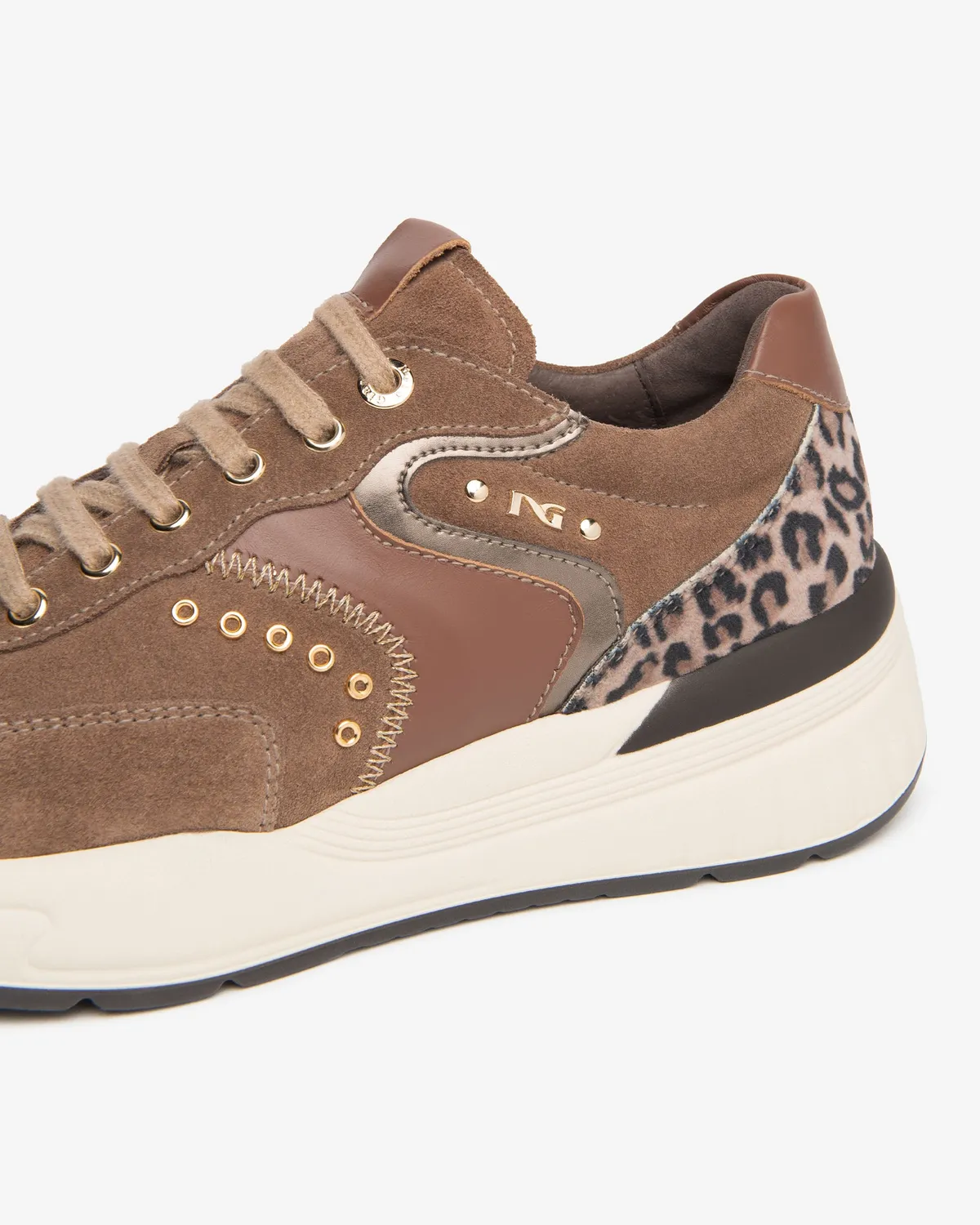 NeroGiardini Sneakers Dama Piele Intoarsa cu Platforma 60 mm