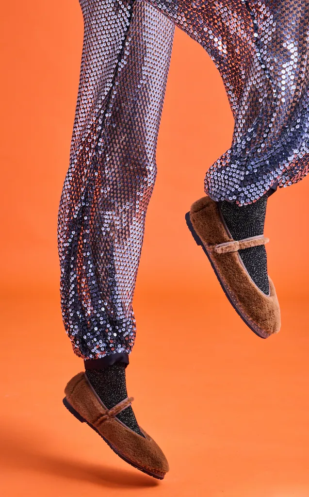 Flagelus Pierre Odette Brown pantofi Mary Jane maro