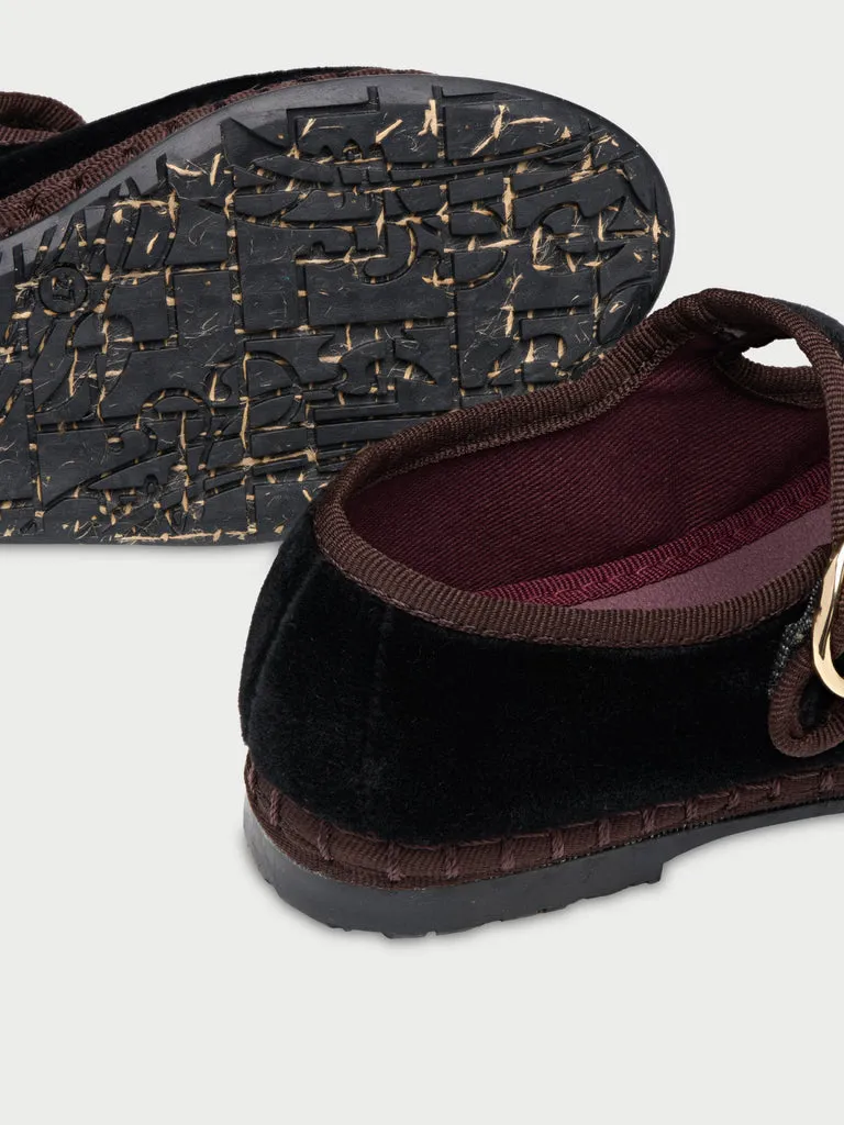 Flagelus Sethe Kids pantofi copii negru velur