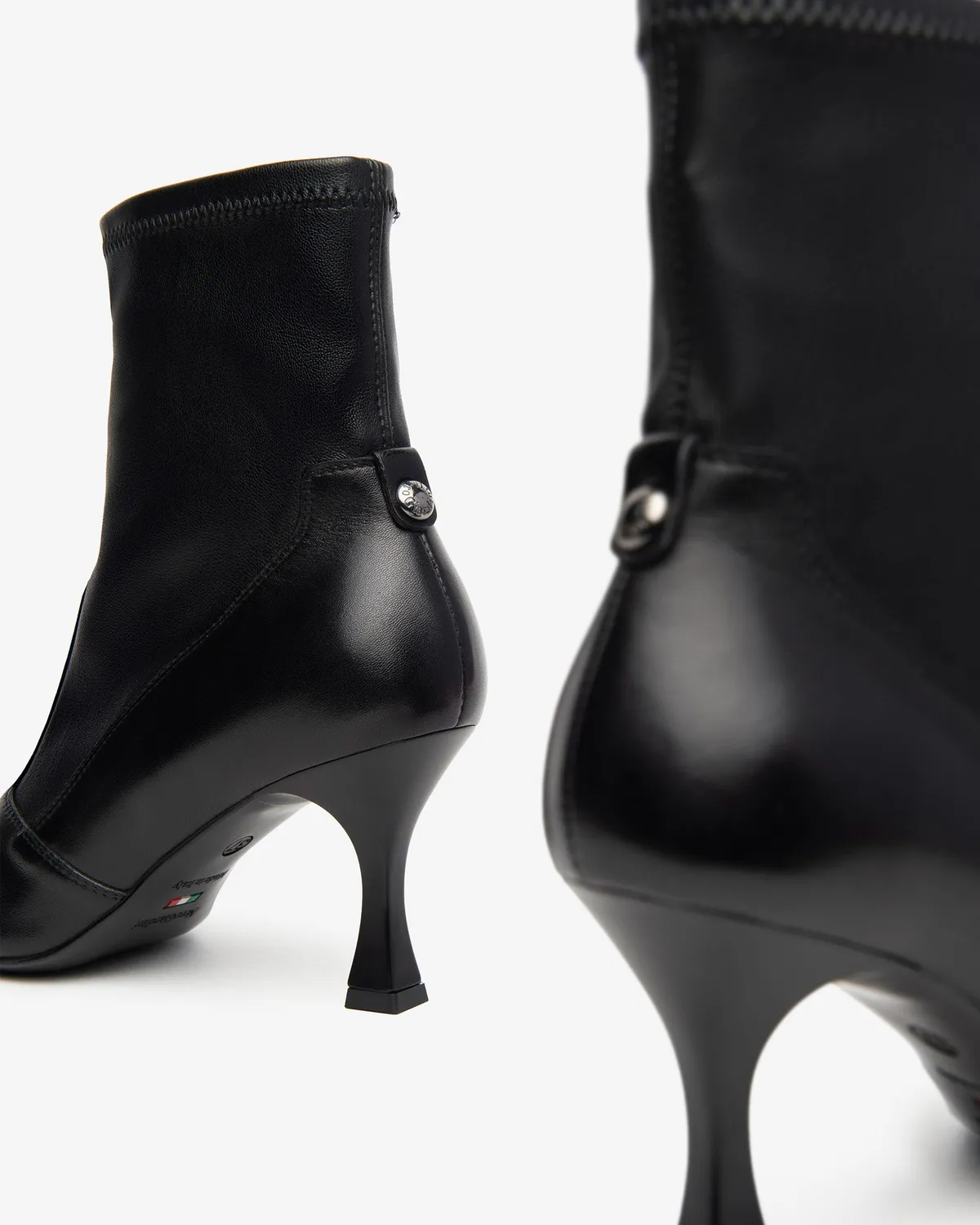 NeroGiardini botine dama piele toc 75 mm negre