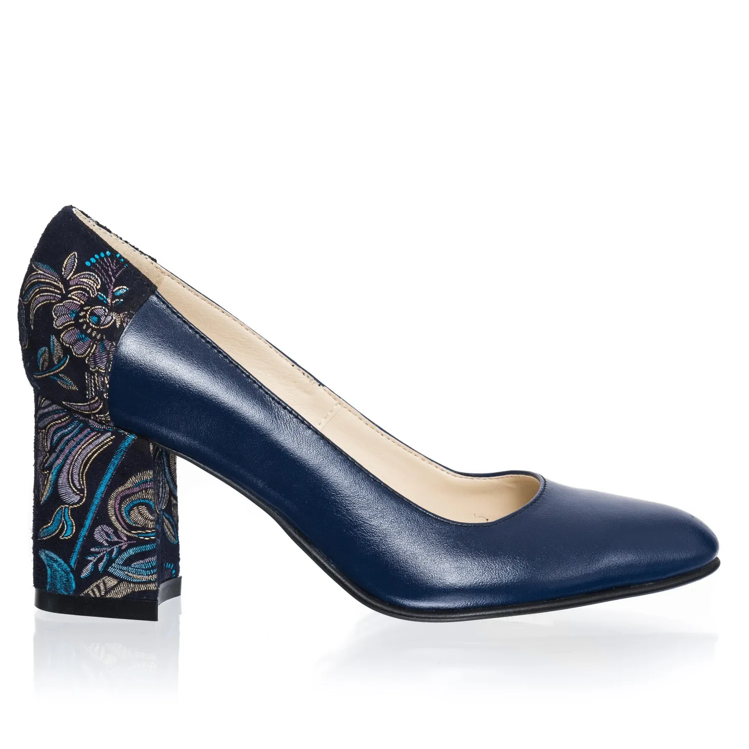 Catinca Shoes R12 ASN pantofi dama piele albastru negru