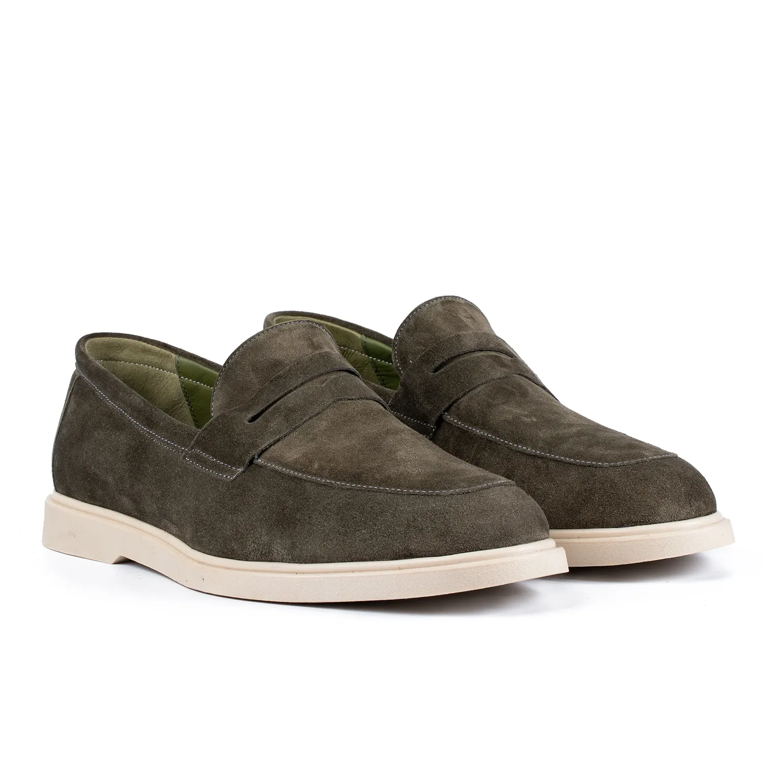 Lucas Shoes Ezra mocasini barbati verzi velur
