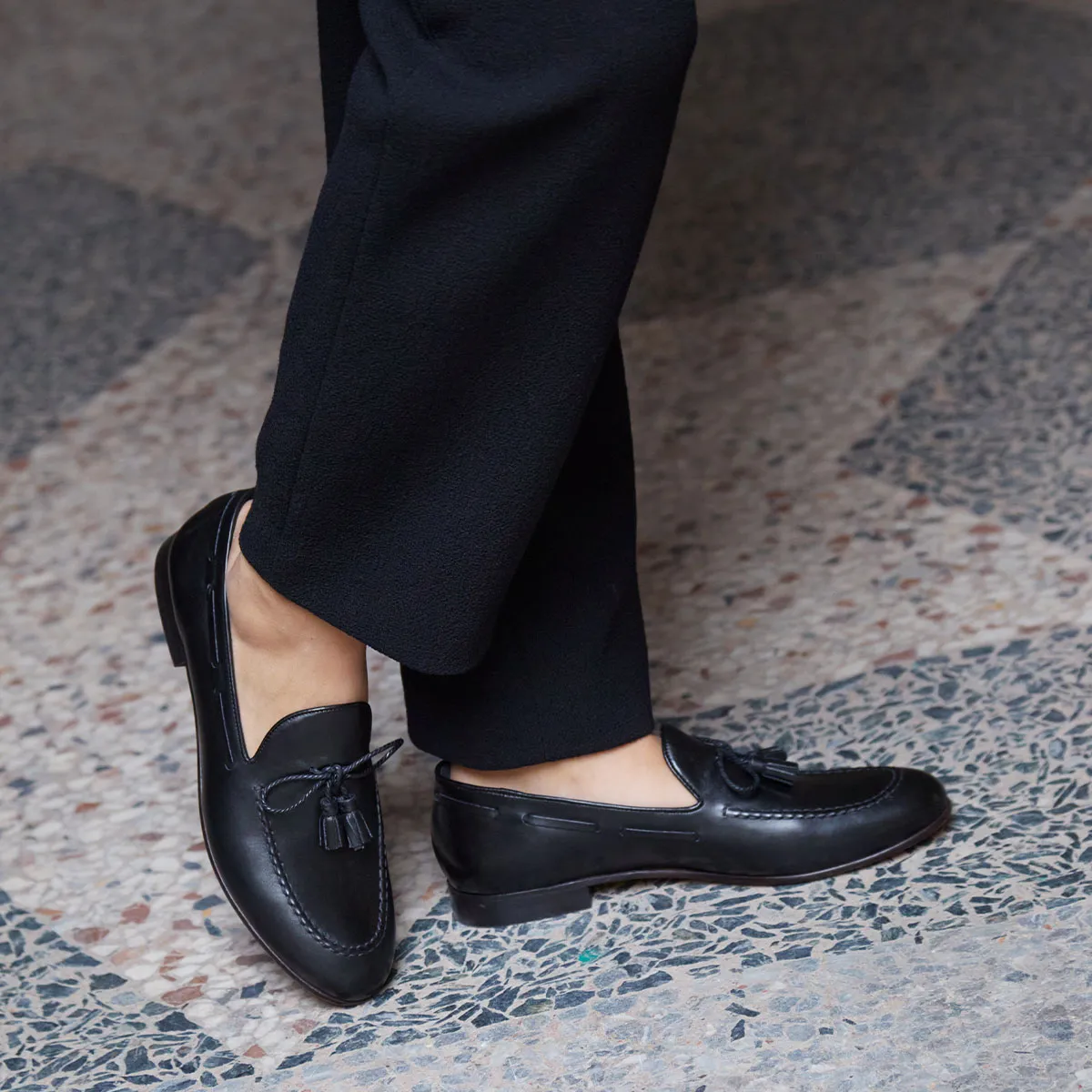 Cecilia Bringheli Todi Black mocasini piele neagra