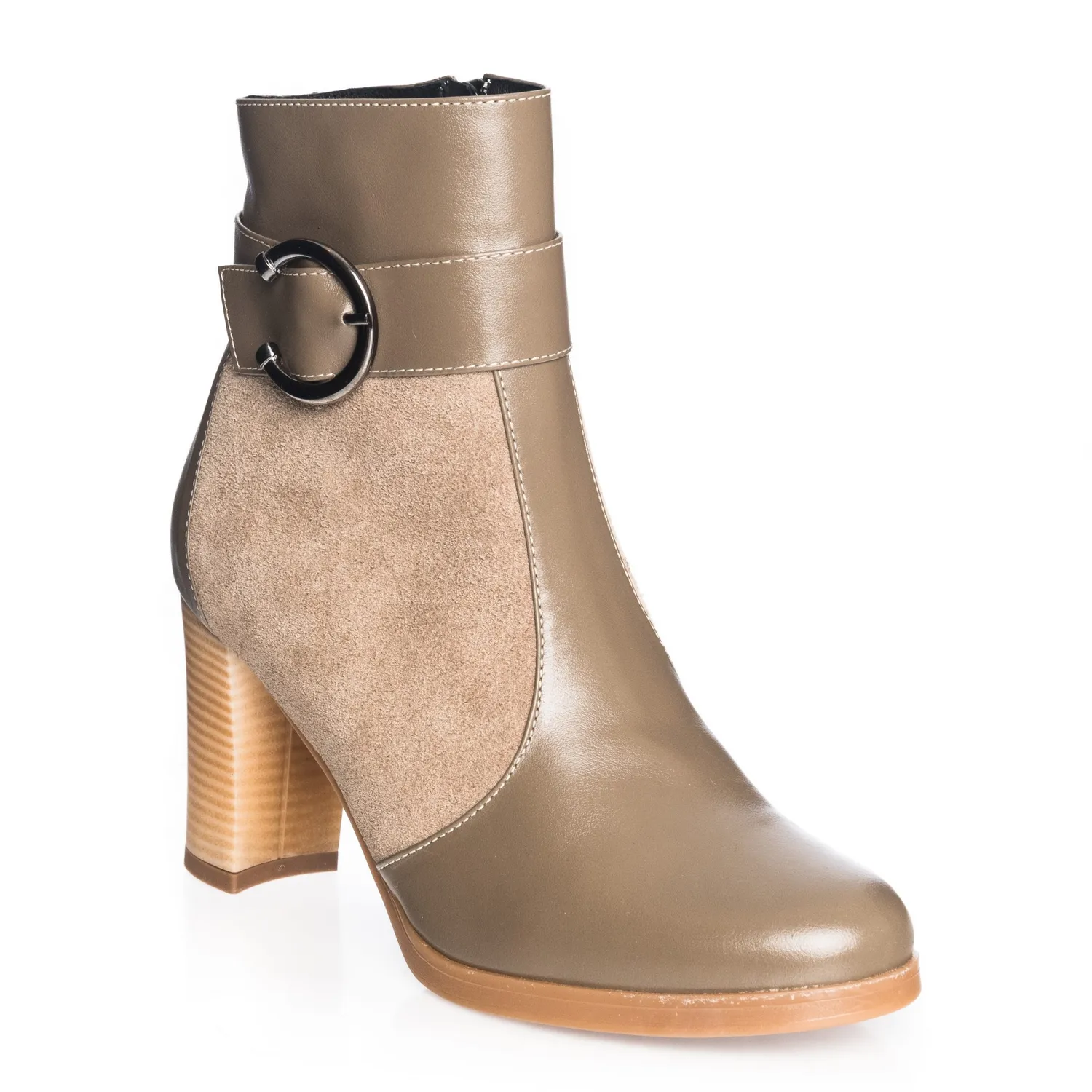 Catinca Shoes GX25 KBA ghete dama kaki box antilopa piele