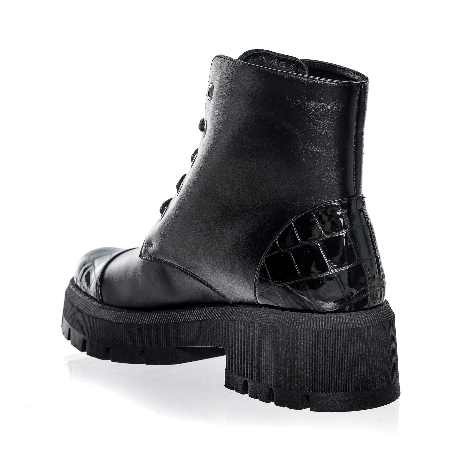 Catinca Shoes BC26 NBC bocanci dama piele negru croco lac